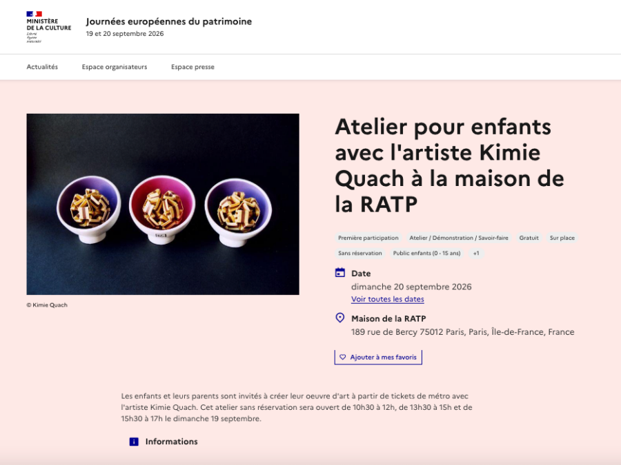 kimie-quach-artiste-pluridisciplinaire-essonne-savigny-sur-orge-article-de-presse-numerique-journees-europennes-du-patrimoine-ratp
